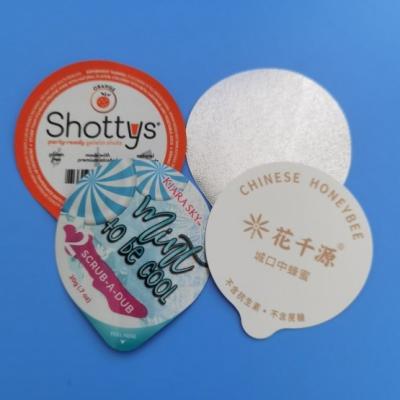 China Cap Insert Printed Aluminum Foil PP,PS,PE,PET Plastic Cup Heat Sealing Film For Yogurt for sale