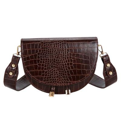 China 2020 High Quality Crocodile Pattern Crocodile Pattern PU Leather Shoulder Bag Messenger Bag Fashion Stylish Cross Body Bag for sale