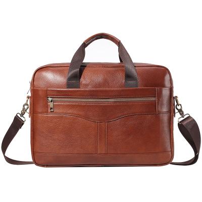 China Custom Neoprene Laptop Bag Briefcase Laptop Bag For Men Genuine Cow Leather Business Travel Shoulder Handbag With High Capacity for sale