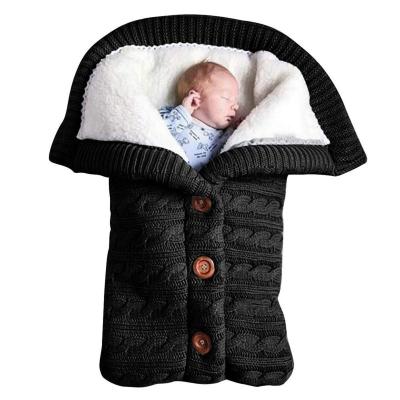 China 2021 Breathable Autumn And Winter High Quality Bamboo Wadding Newborn Baby Knit Wrap Envalope Sleeping Bag for sale