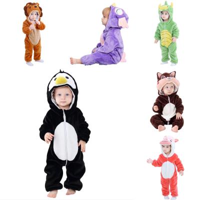 China SHIRT LONG 2021 Infant Girls Cosplay Boys Clothes Winter Baby Jumpsuit Flannel Animal Newborn Baby Rompers for sale