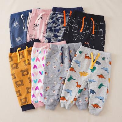 China Amazon cartoon printed cotton breathable hot-selling track piled baby boy fleece pants&trousers for sale