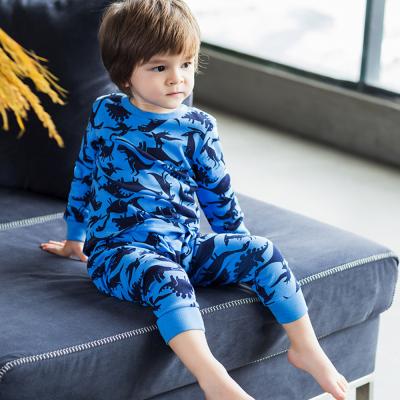 China Wholesale Bulk Breathable Children's Clothing Set 2 Pieces Children's Terno Pajamas Autumn Winter Cartoon Print Children's Cotton Pajamas for sale