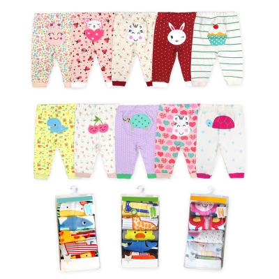 China Breathable Baby PP Pants For Newborn 5 Pairs In 1 Bags Design Colorful Newborn Cotton Baby Kids Soft Pants for sale