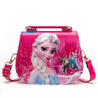 China Cute Princess Children PU Princess Kids Messenger Bag Elsa Shoulder Bag Sofia Handbag Child Fashion Shopping Bag Gift for sale