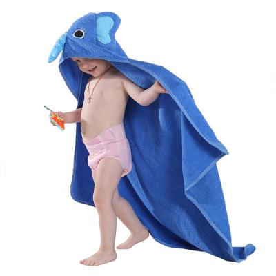 China Elephant Towel Beach Baby Cartoon Chinadren Towels Cotton Hooded Baby Bath Towel Safe For Boys Kids for sale