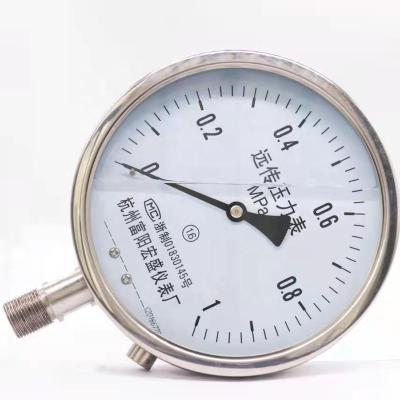 China Stainless Steel Industrial Custom All Stainless Steel Shock Proof Glycerin Resistance Transmission Remote Pressure Gauge YNTZ150-BF for sale