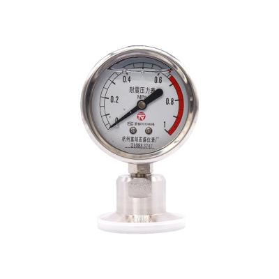 China 50.5 stainless steel chucks fast shipping and handling installed ock make YNB60-MC Glycerin Diaphragm Pressure Gauge Heavy Duty for sale