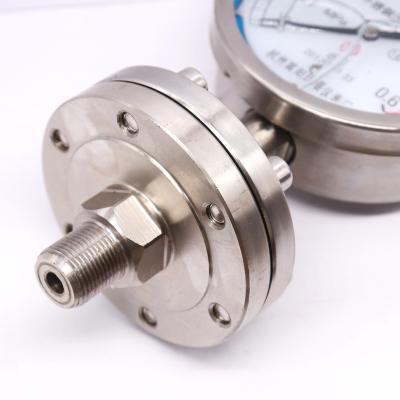 China Vibration Resistant Stainless Steel Diaphragm Pressure Gauge Glycerin Pressure Gauge With Threaded Connection for sale