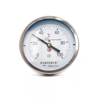 China Industrial Bimetal Thermometer Series Bimetal Thermometer Bimetal Case Temperature Direction Indicator Iron-plated Axial Type WSS-401 for sale