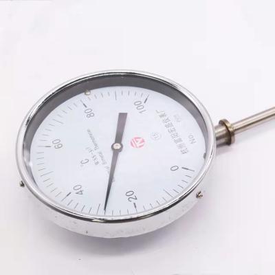 China Industrial Bimetallic Thermometer Series Thermometer Bimetallic Thermometer Case Direction Indicator Iron-clad Bimetallic Type Axial Type WSS-501 for sale