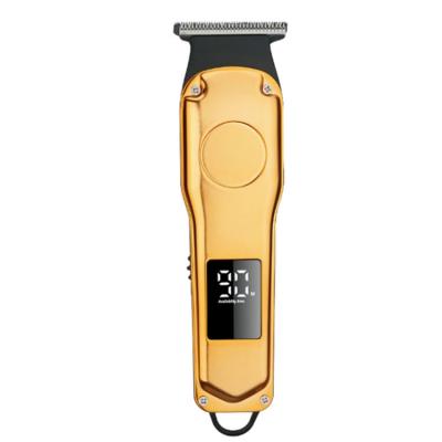 China Outdoor Full Metal Professional Hair Clippers LCD Display Cordless Hair Trimmer For Men Hair Cutter Machine for sale