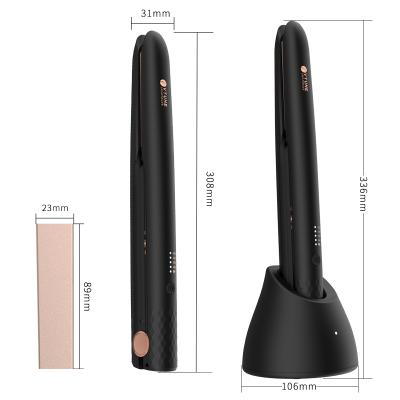 China NTC Outdoor Temperature Control Carry Flat Iron Wireless Ceramic Coating Mini Portable Hair Straightener for sale