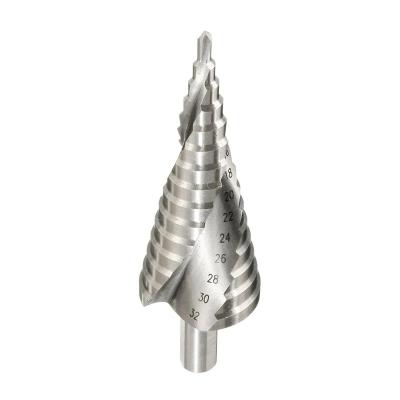 China Industry Grade HSS Titanium 4-12/20/32mm Aluminum High Quality Hex Leg Metal Step Drills Spiral Grooved Bit for sale