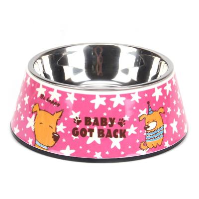 China Wholesale Round Stainless Steel Slow Feed Pet Cat Dog Bowl for sale