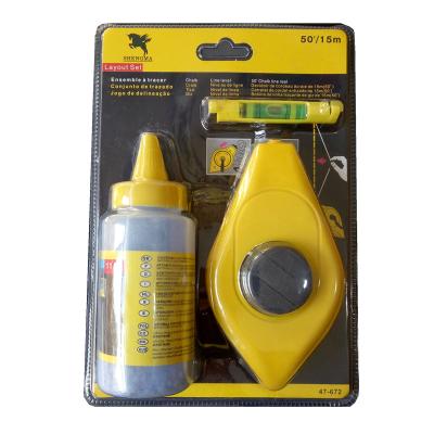 China Durable Maker's Todo Tool with Power Unit Woodworking Manual Chalk Line 3 Piece Set for sale