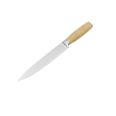 China Viable Premium Carving Knife 8 Inch Ultra Sharp Slicing Knife With Bamboo Handle Stainless Steel Kitchen Knife for sale