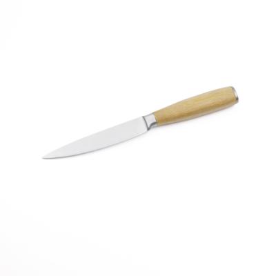 China Viable Professional Kitchen Knife Stainless Steel Cutter Sharp Serving Knife With Bamboo Handle for sale