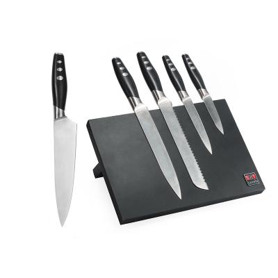 China Factory Cusetomization 5PCS Sustainable Kitchen Knife Set With Wooden Knife Block for sale