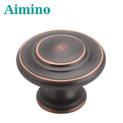 China AIMINO Modern Cabinet Knob Oil Rubbed Bronze Inspirations 1-3/4 Inch (44 Mm) Diameter Drawer Knob Cabinet Hardware 1 Pack for sale