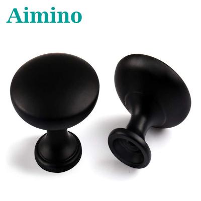 China AIMINO Modern Round Solid Brass Pulls Small Antique Cabinet Drawer Handles Modern Minimalist Handles Knobs (Antique Bronze) for sale