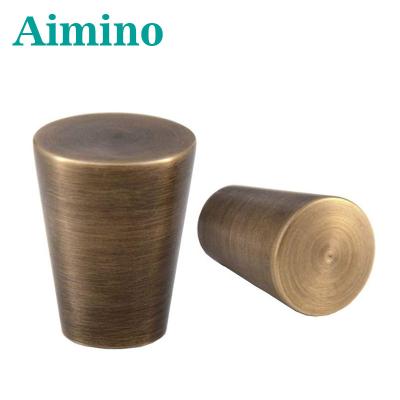 China AIMINO Contemporary 19MM Round Cabinet Pulls Modern Minimalist Solid Brass Antique Small Drawer Handles Handles Knobs (Antique Bronze for sale