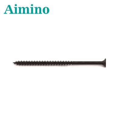 China Wood Truss Screws Black Phosphate Coated Stainless Truss Flat Head Fast Drywall Self Tapping Screws for sale