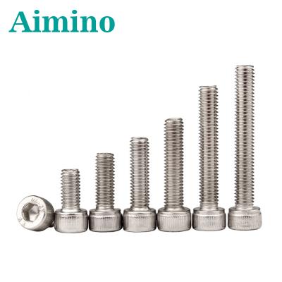 China AIMINO 304 Stainless Steel Profile 304 Stainless Steel Low Profile Hex Socket Slim Head Cap Screw Bolt DIN7984 for sale