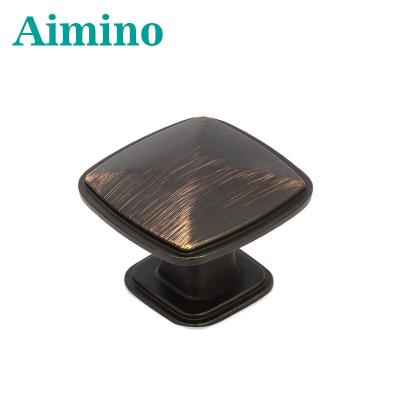 China Contemporary Oil Rubbed Bronze Kitchen Knobs - Beveled Square Drawer Handles Cabinet Pulls for sale