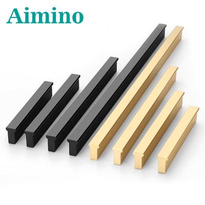 China AIMINO Modern T Shape Simple Style Aluminum Wardrobe Pull Cabinet Furniture Handles Aluminum Knurled Handles for sale