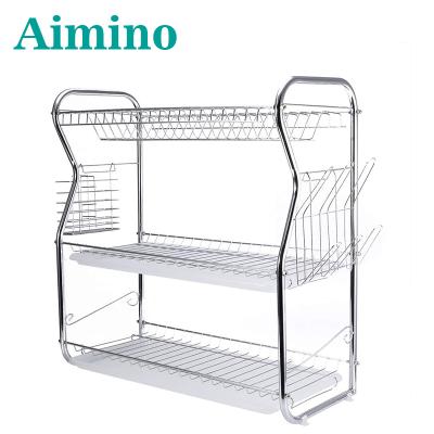 China Modern High Quality Strong Standing 65cm/86cm Stainless Steel Design Storage Kitchen Racks Over Sink Dish Drying Rack for sale