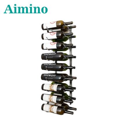 China Modern Hot Selling Wall Mounted Classification Metal Wine Rack Wine Bottle Display Rack for sale