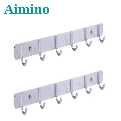 China Contemporary Adhesive Robe Hook 5 Hook Kitchen Self Adhesive Robe Hook for sale