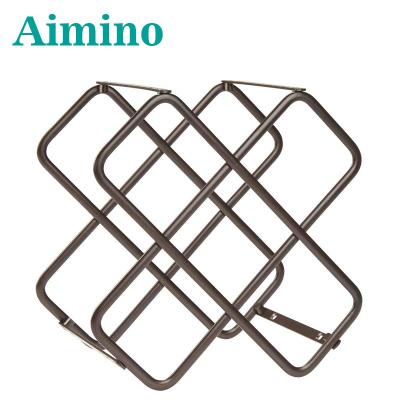 China Modern Luxury Custom High Quality Best Gifts 9 Bottles Home Decoration Metal Wine Rack for sale