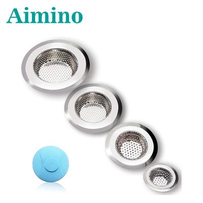 China Modern Custom Kitchen Stainless Steel Drain Cover Plug Basket Sink Strainer for sale