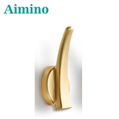 China Modern Brass Decorative Self Adhesive Wall Mount Kitchen Viable J Hook Bathroom Clothes Display Towel Metal Door Hanger Coat Wall Hooks for sale