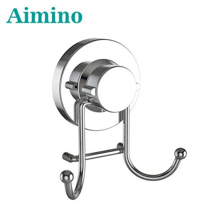 China 3M Self Adhesive Polished Round Wall Mounted Stainless Steel Towel Hooks Hooks Viable Kitchen Mirror Black Round Towel Hooks for sale