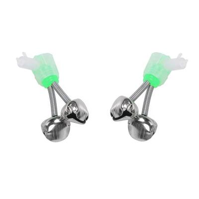 China Chinese Outdoor Green Spring Clip Double Rod Alarm Silver Bells Fishing Operations Factory Price Fishing for sale