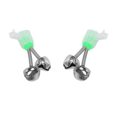 China Fishing Operations Good Quality Fishing Bite Alarms Fishing Clip Bells Ring With Light Green Abs Rod Bells Rod Clamp Tip Fishing Accessory for sale