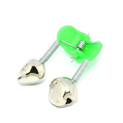 China High Quality Outdoor Green Spring Clip Double Rod Alarm Silver Bells Fishing Operations Competitive Price Fishing Tackle for sale