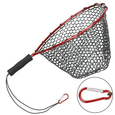 China China New 2022 Aluminum Silica Gel Landing Fishing Net High Strength Supplier 50cm Length for sale