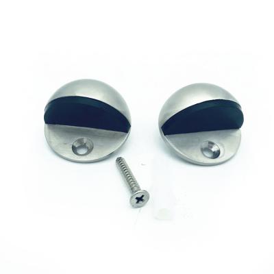 China On Hand Sliding Door Hardware Front Stop Control Bulk Limiter Fasten Stainless Steel Dust Door Stopper for sale