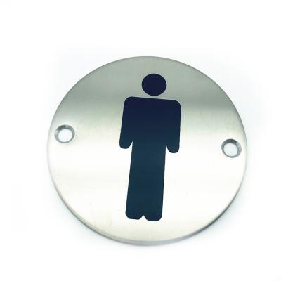 China Factory Spot Hotel Office Stainless Steel Restroom Sign Dishes Public Toilet WC Door Sign Dish for sale