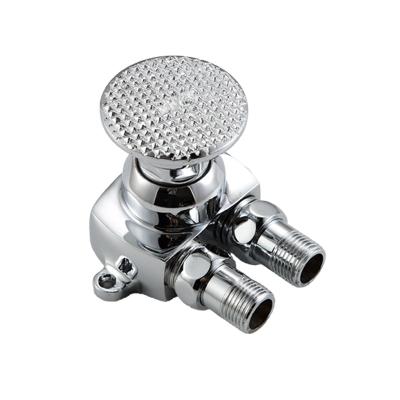 China Modern Brass Single Floor Foot Pedal Control Switch Faucet Valve Faucet Basin for sale