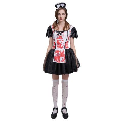 China 2022 New Polyester Halloween Demon Vampire Zombie Ghost Bride Costume Role Playing Female Ghost Costume for sale