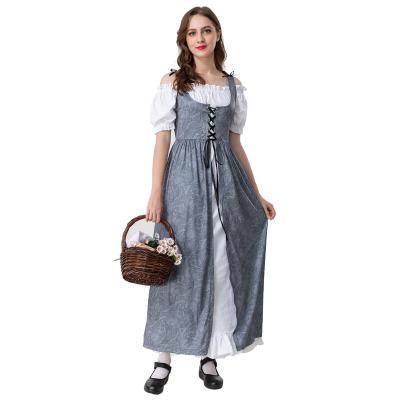 China Medieval Costume Adult Halloween Costume Maid Role Playing Party Vintage Dress for sale