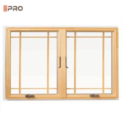 China Sound Insulation Aluminum Casement Windows Powder Coating Double Glazed for sale