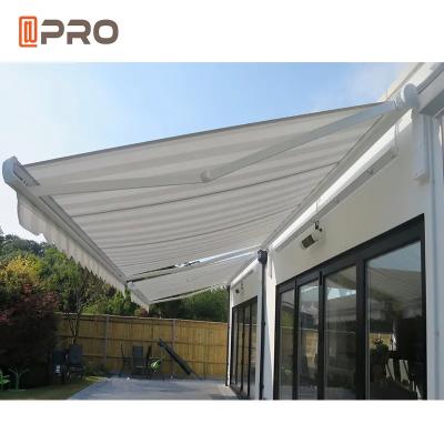 China Gazebos Modern Aluminum Pergola Folding Arm Motorized Retractable Full Cassette Awning for sale