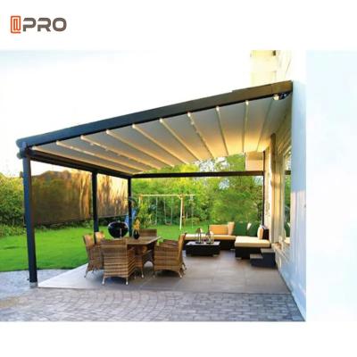 China Retractable Modern Aluminum Pergola Garden Gazebos For Luxury Sunrooms for sale