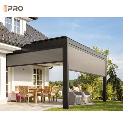 China Garden Pergola Electric Roller Blinds Pvc Waterproof Sunscreen Outdoor Zip Screen for sale